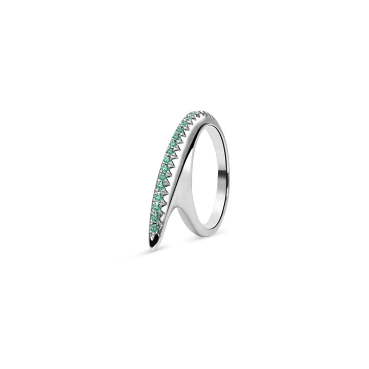 Small Pave Slice Silver