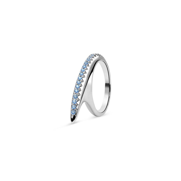 Small Pave Slice Silver