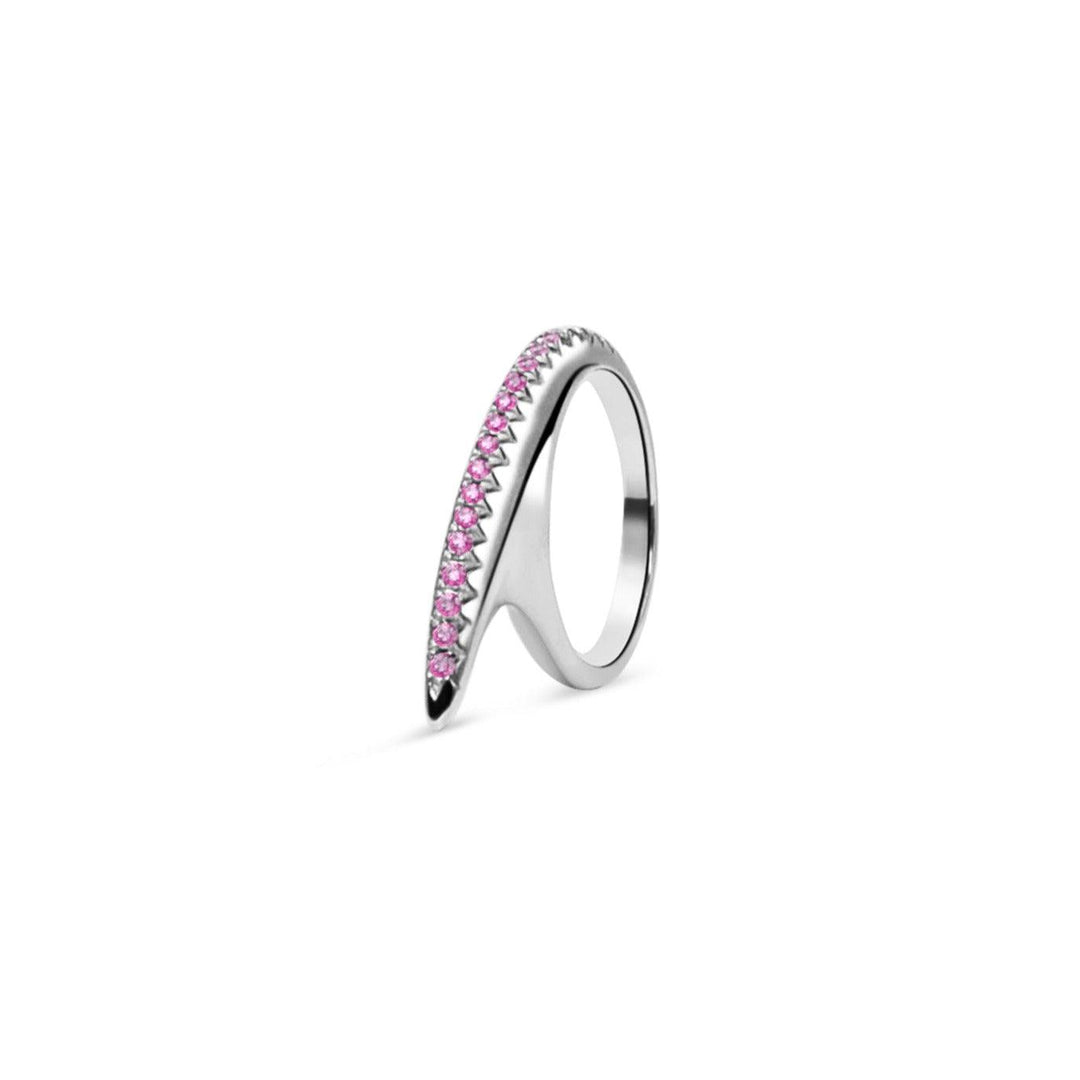 Small Pave Slice Silver