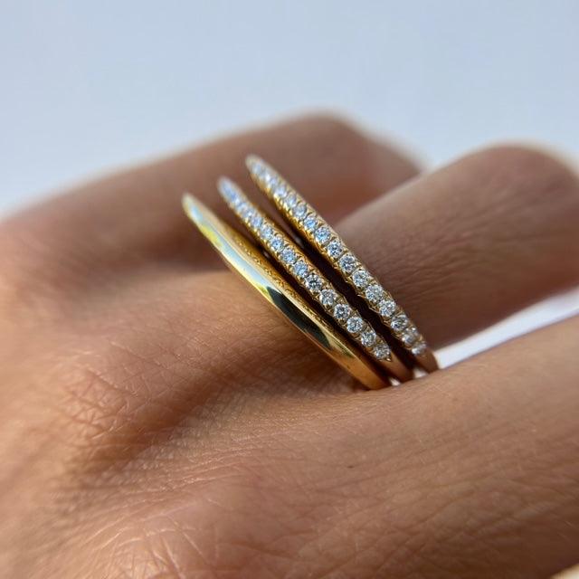 Wave Stack Double Diamond 18K