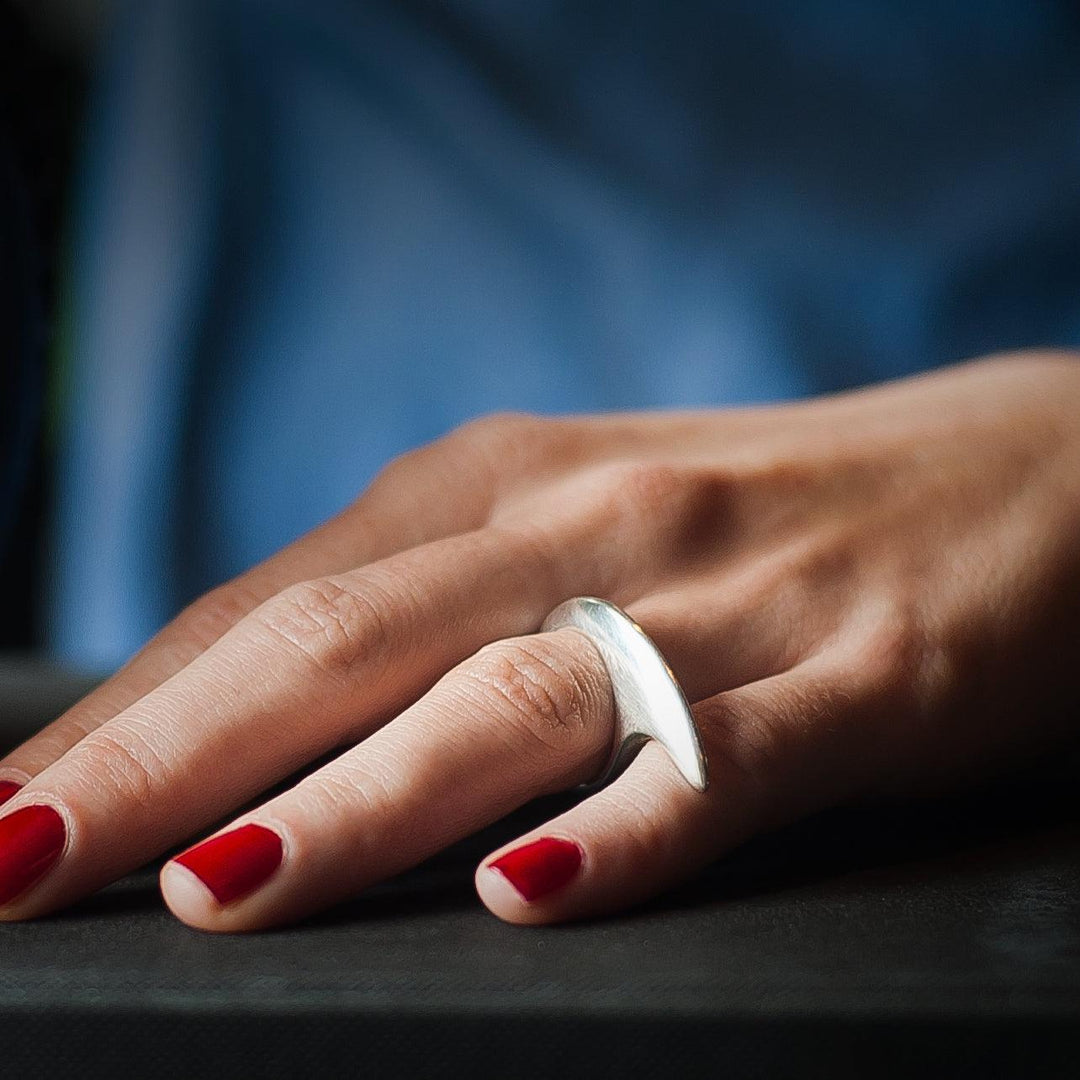 Small Slice Ring Silver