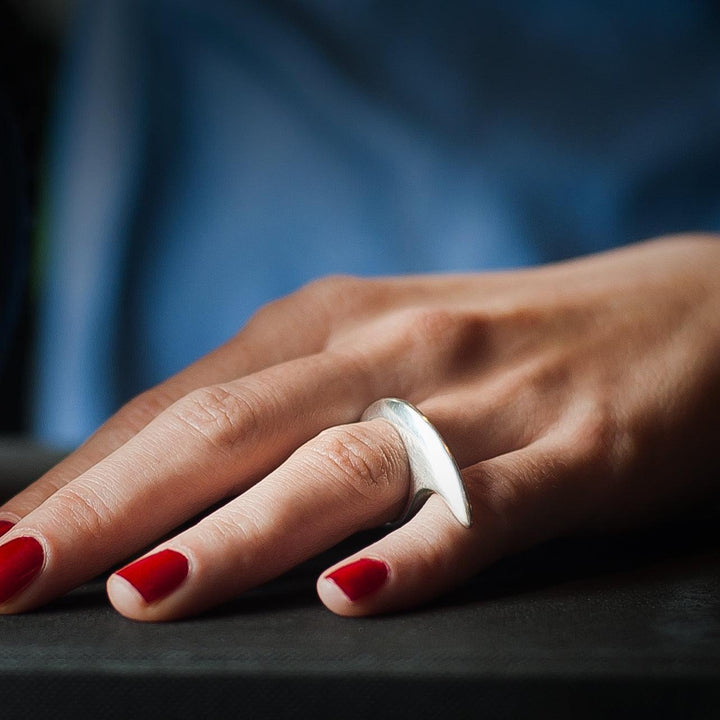Small Slice Ring Silver