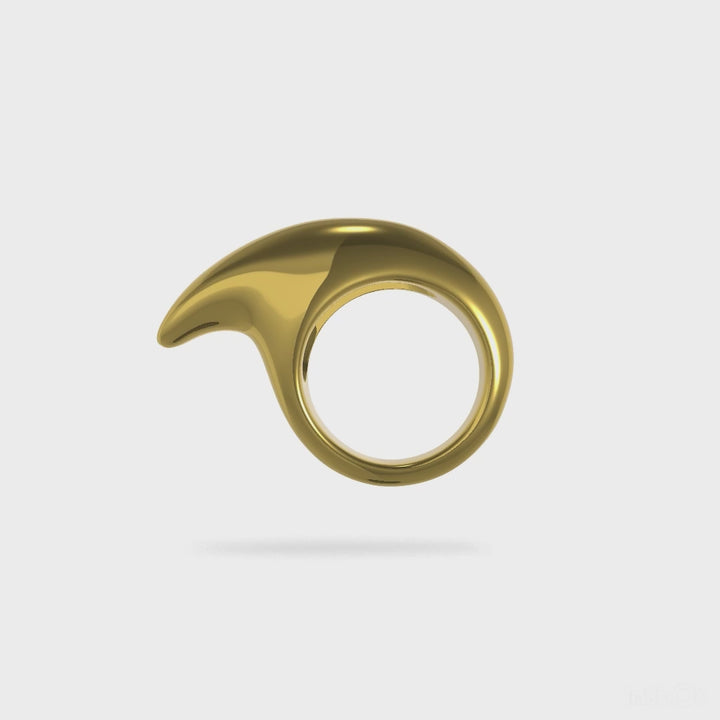 Medium Crescent Ring 18K