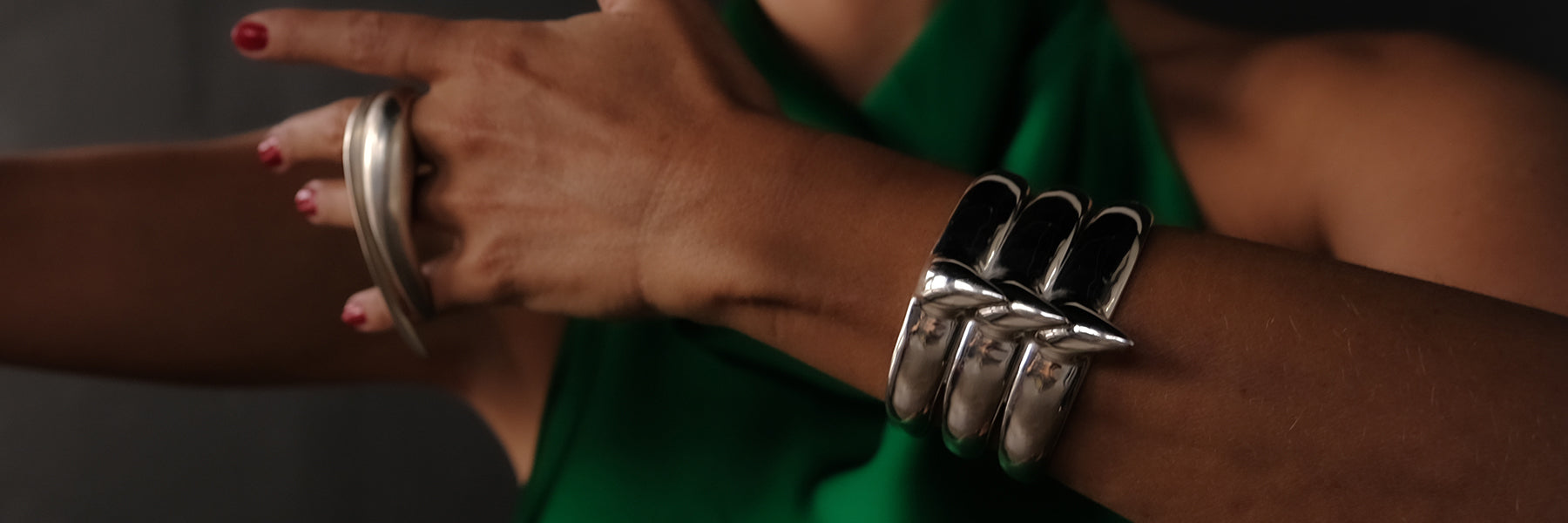 Jovana Djuric triple Rise Cuff cuffs worn on the wrist- New York