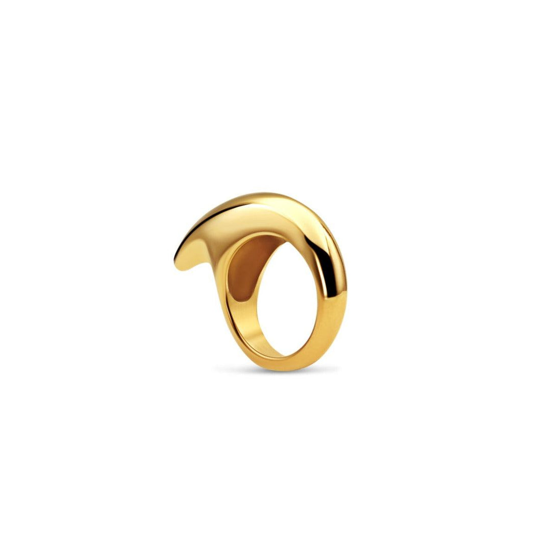 Medium Crescent Ring Gold Bronze