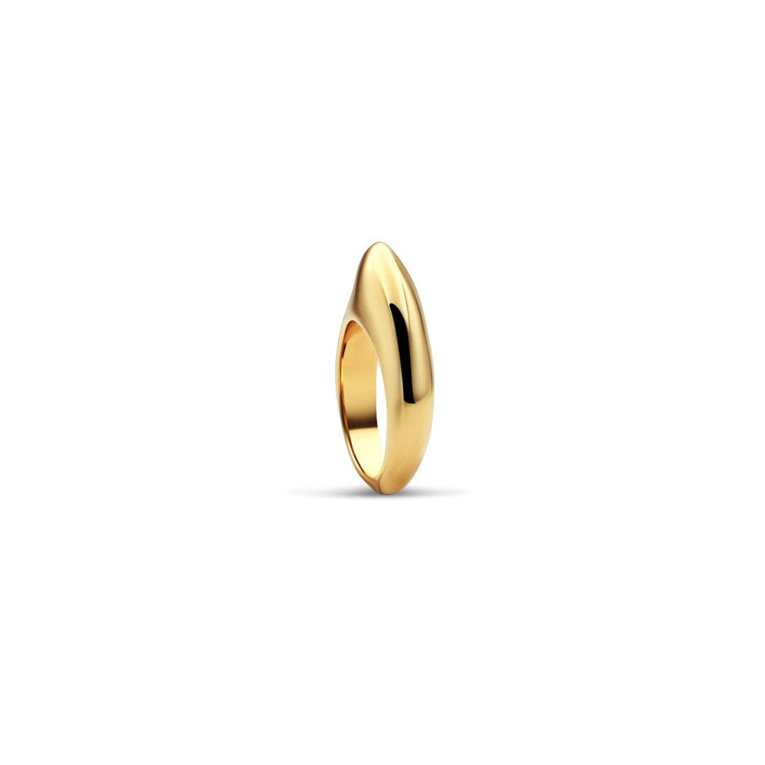 Small Crescent Ring Gold Bronze