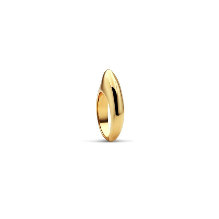 Small Crescent Ring Gold Bronze