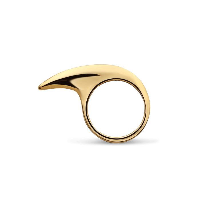 Small Slice Ring Gold Bronze