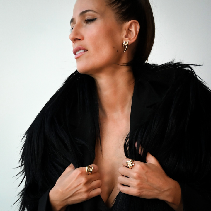 Interlock Pave Earrings