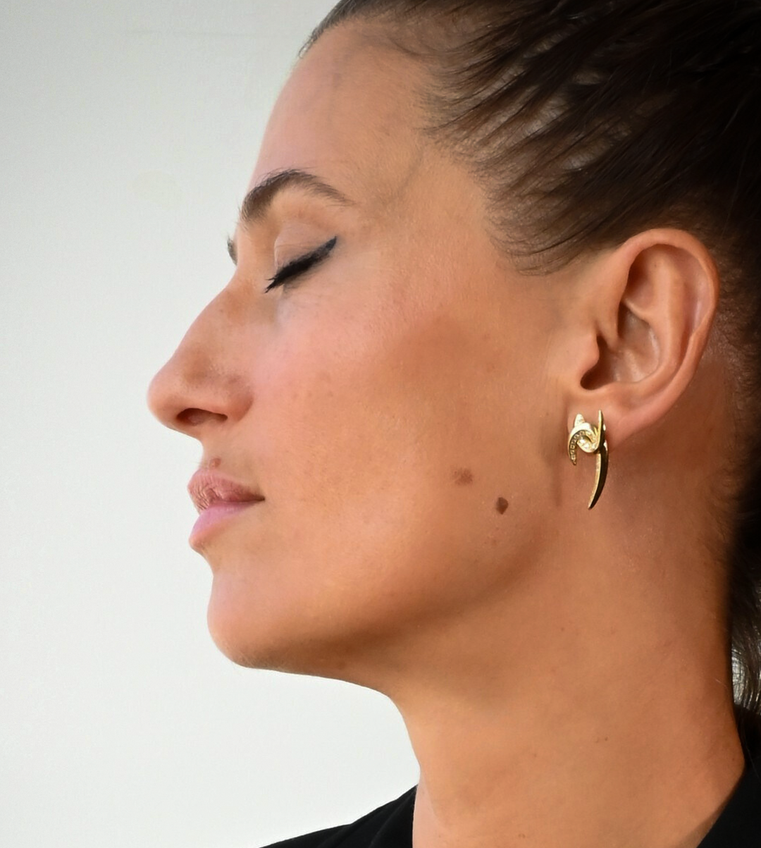 Interlock Pave Earrings