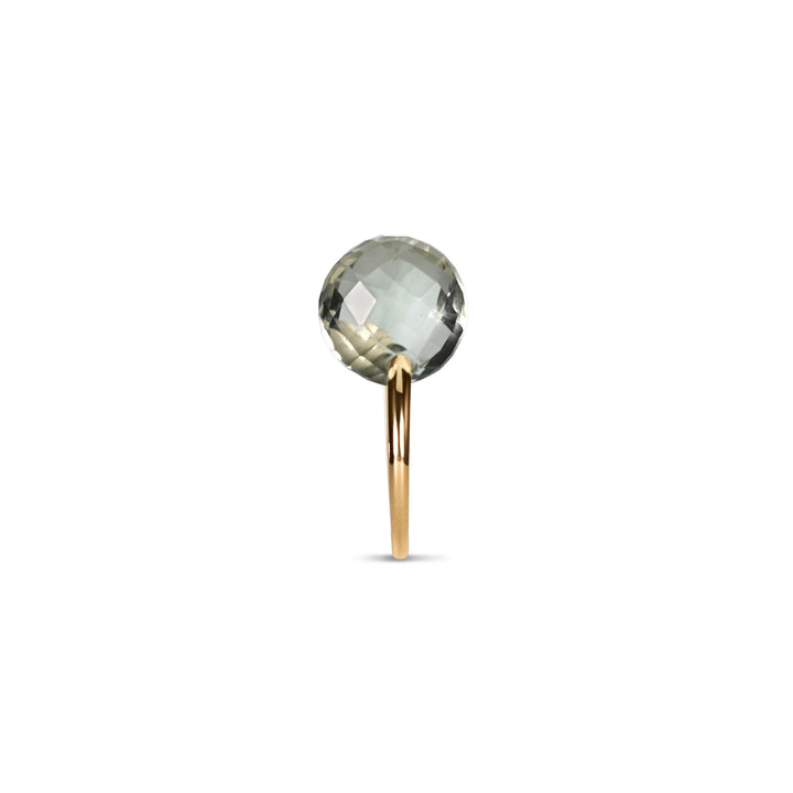 Aurora Ring with Green Amethyst in 18K Gold