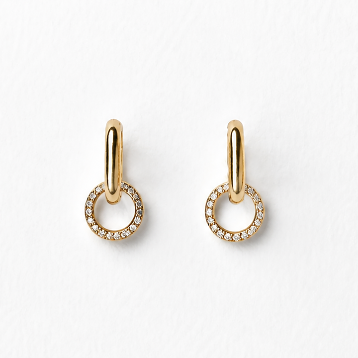 Dew Drop Diamond Earrings 18K