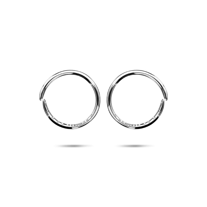 Pave Split Hoop Earrings