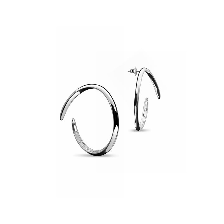 Pave Split Hoop Earrings