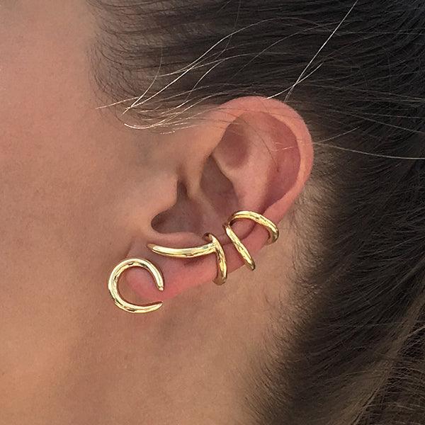 Horus Diamond DOUBLE Ear-cuff 18K