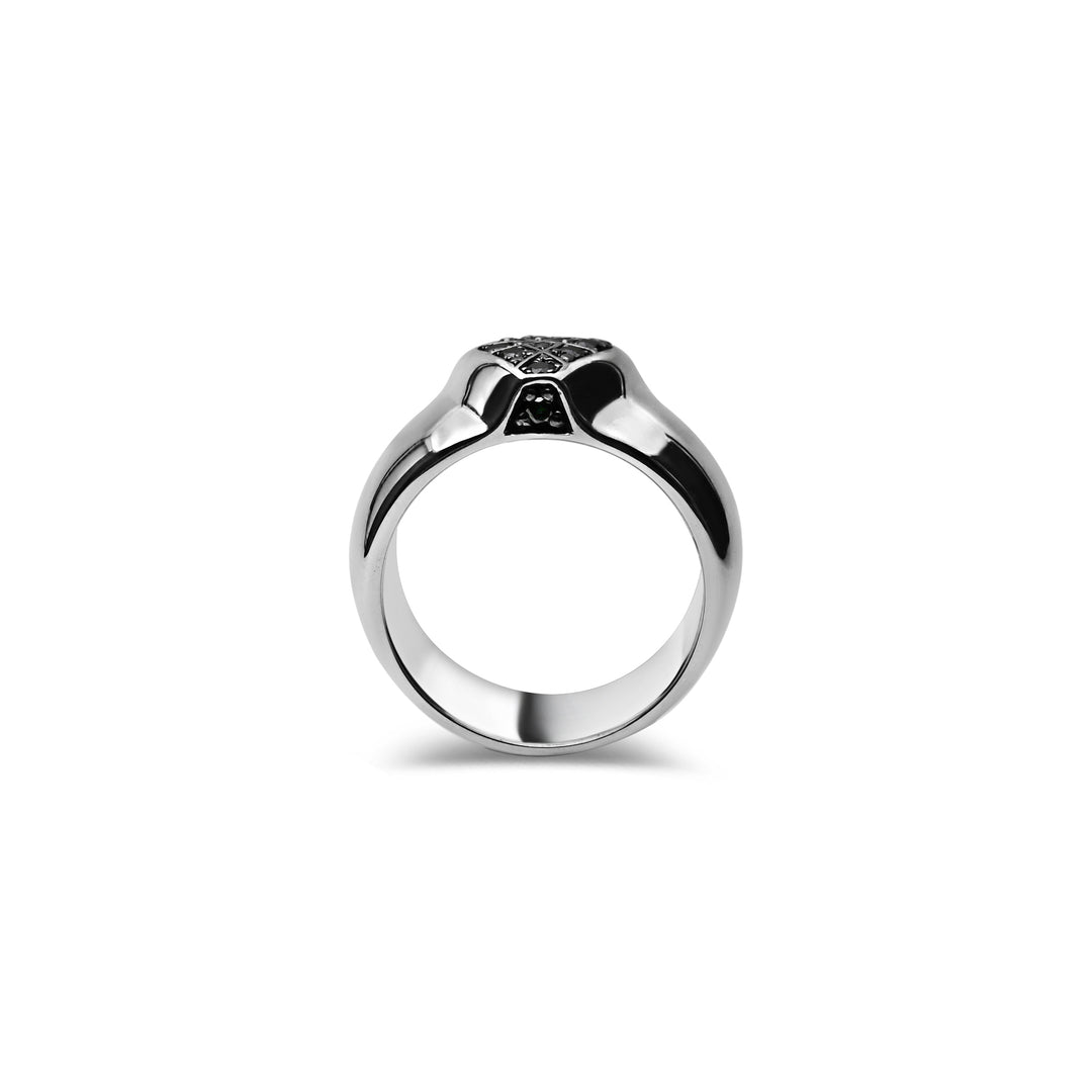 Black Diamond Guardian Ring Silver