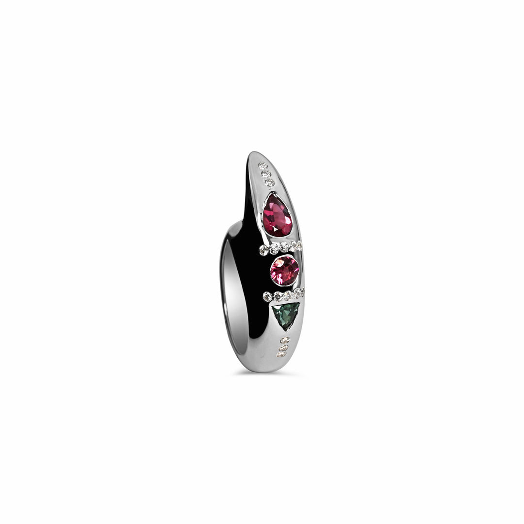 Medium Crescent Andromeda Ring Silver