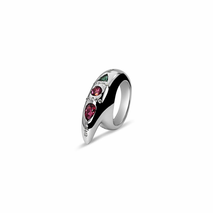 Medium Crescent Andromeda Ring Silver