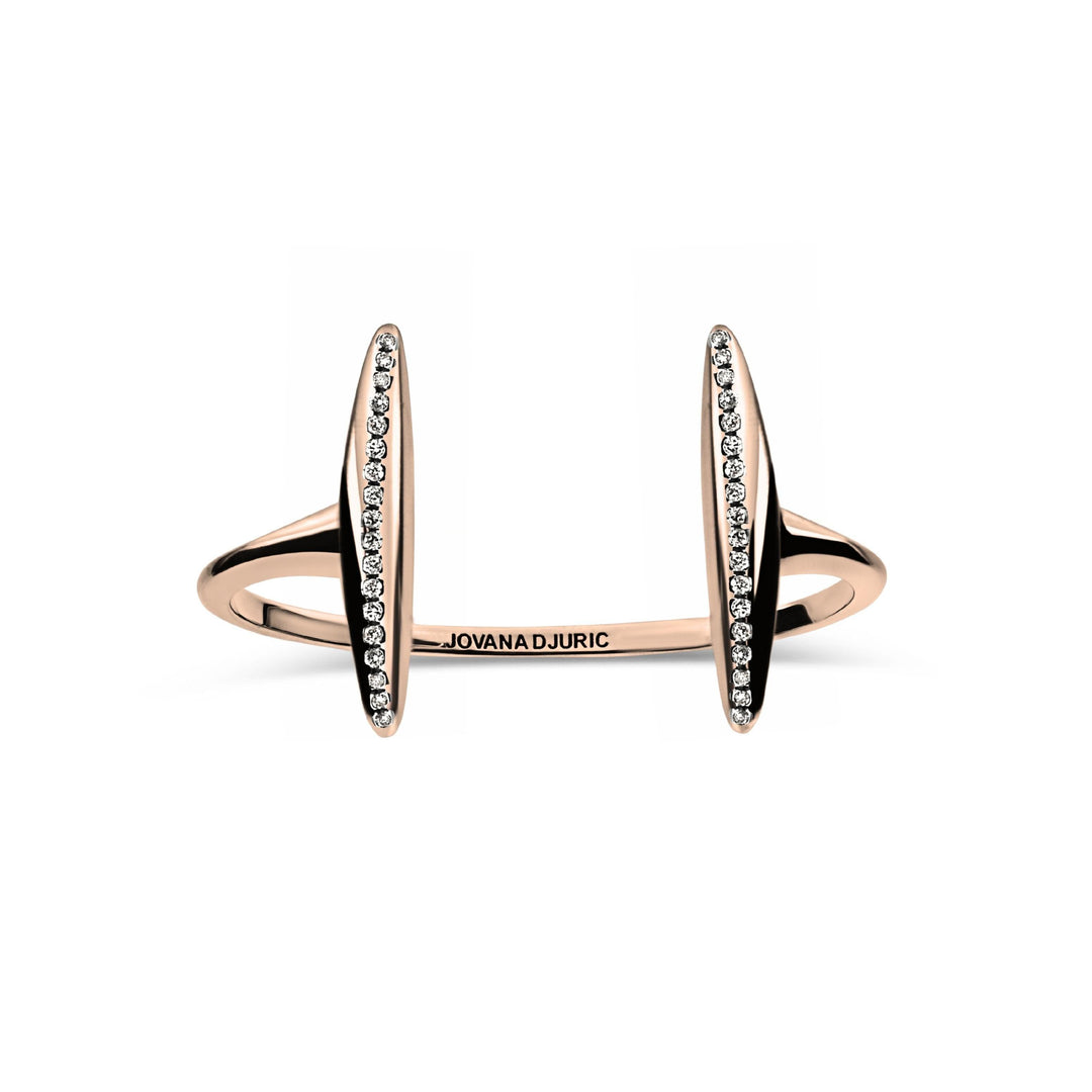 Crevice Diamond Ridge Cuff 18K