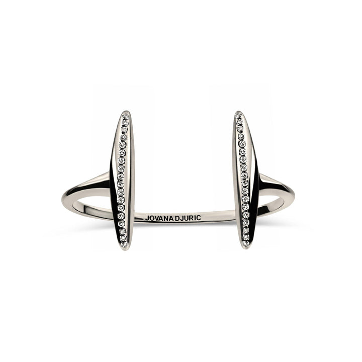 Crevice Diamond Ridge Cuff 18K