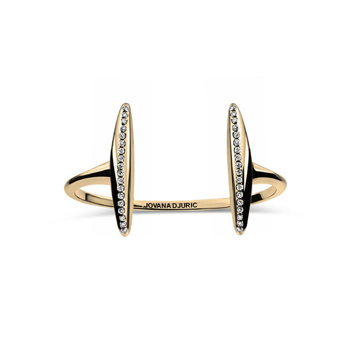 Crevice Diamond Ridge Cuff 18K