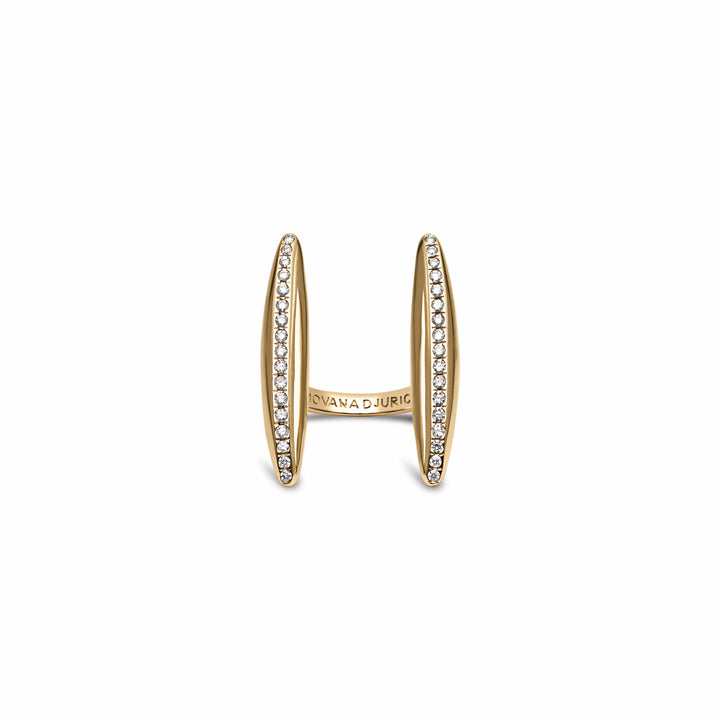 Crevice Diamond Pave Ring 18K