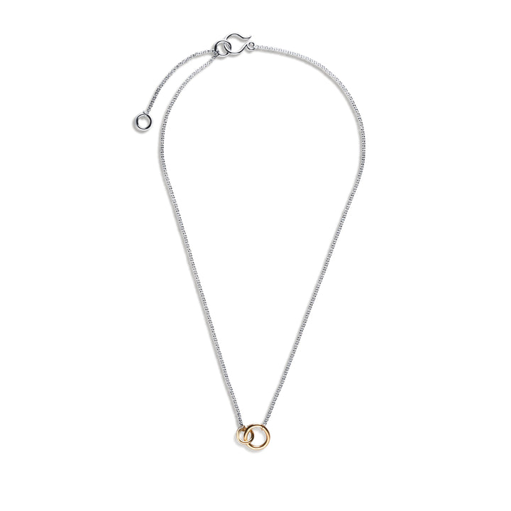 Loving Chain Necklace In 18K Gold and Sterling Silver