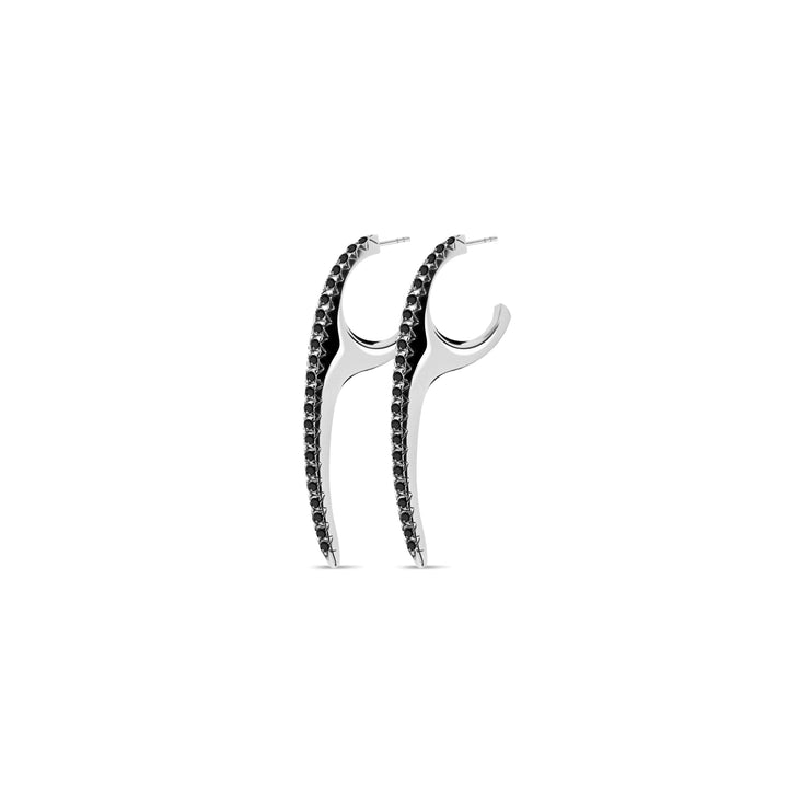 Medium Slice Diamond Hoops