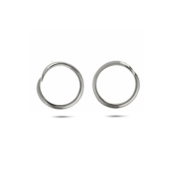 Split Frontal Medium Hoop Earrings
