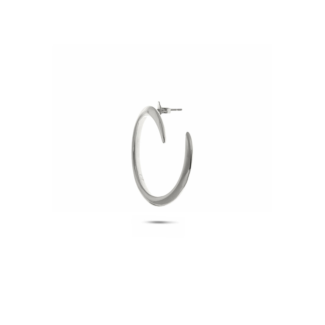 Split Frontal Medium Hoop Earrings