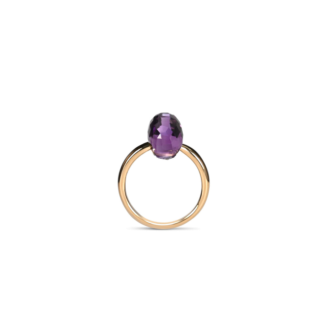 Mini Aurora Ring with Amethyst in 18K Gold