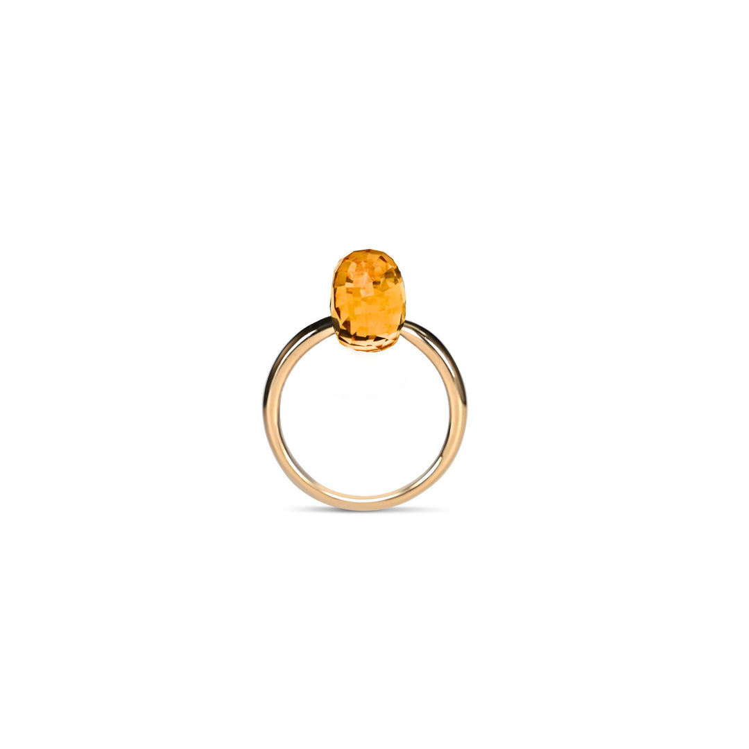 Mini Aurora Ring with Citrine in 18K Gold