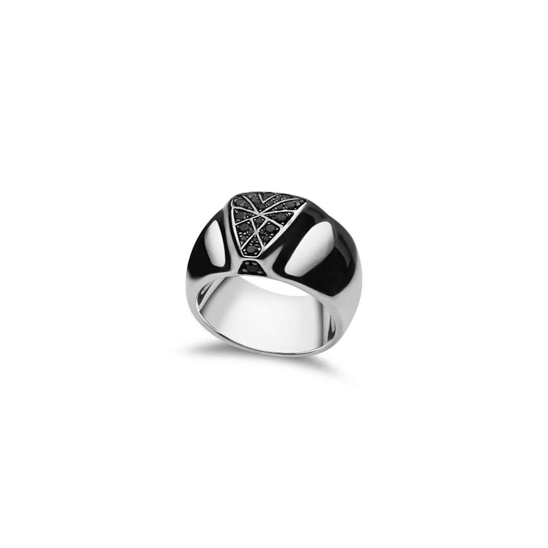 Black Diamond Guardian Ring Silver