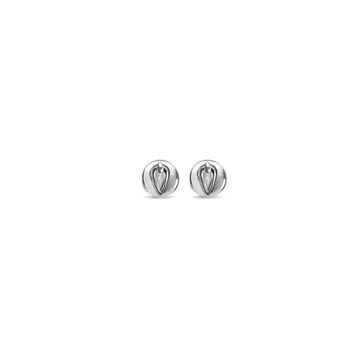 Pussy Prophecy Disc Earrings Silver