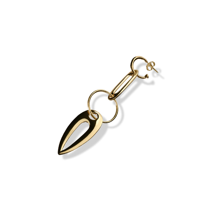 Totem Pendant Earring in 18K Gold