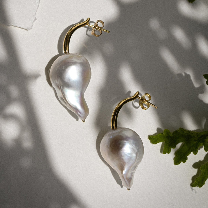 Baroque Spear Earrings 18K