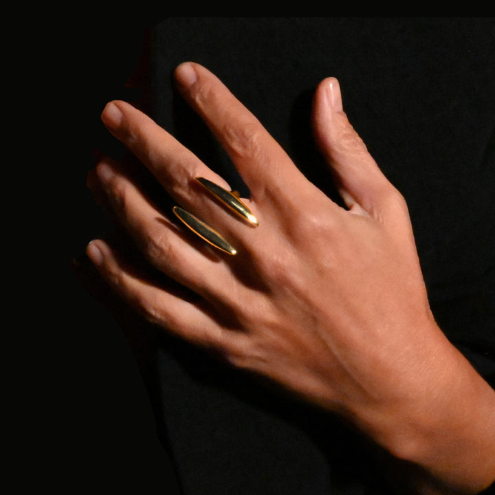 Crevice Ring Gold Bronze