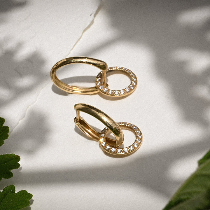 Dew Drop Diamond Earrings 18K