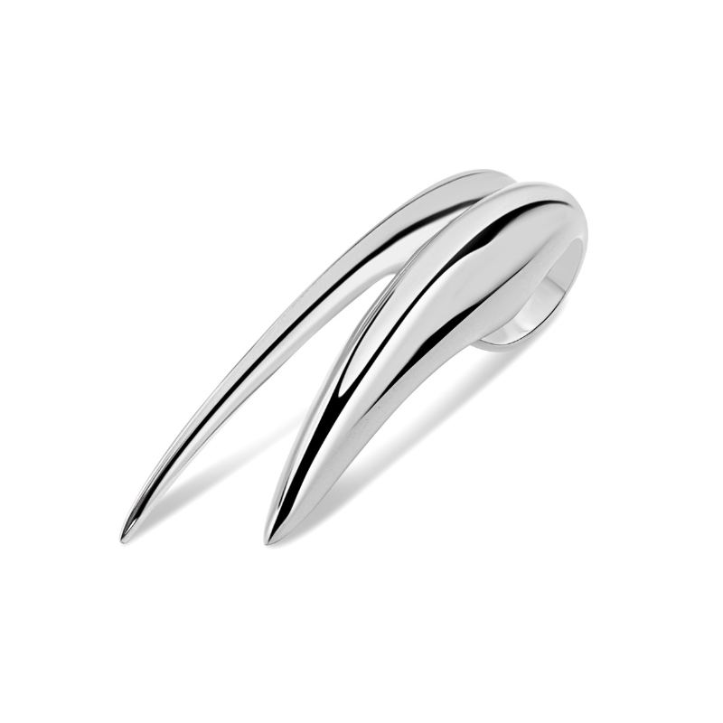 Aligned Silver Ring Stack