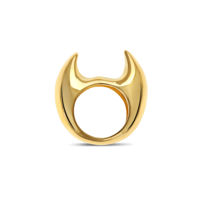 Horus Double Horn Ring 18K