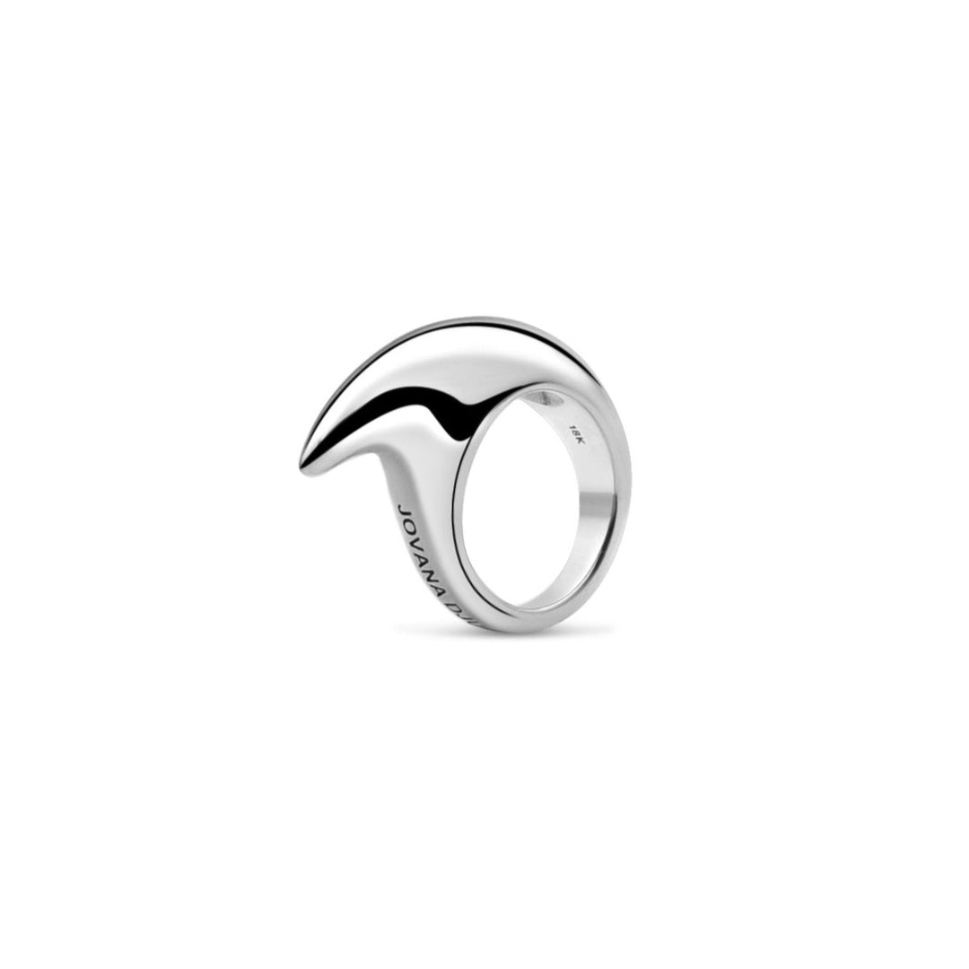 Medium Crescent Ring Silver